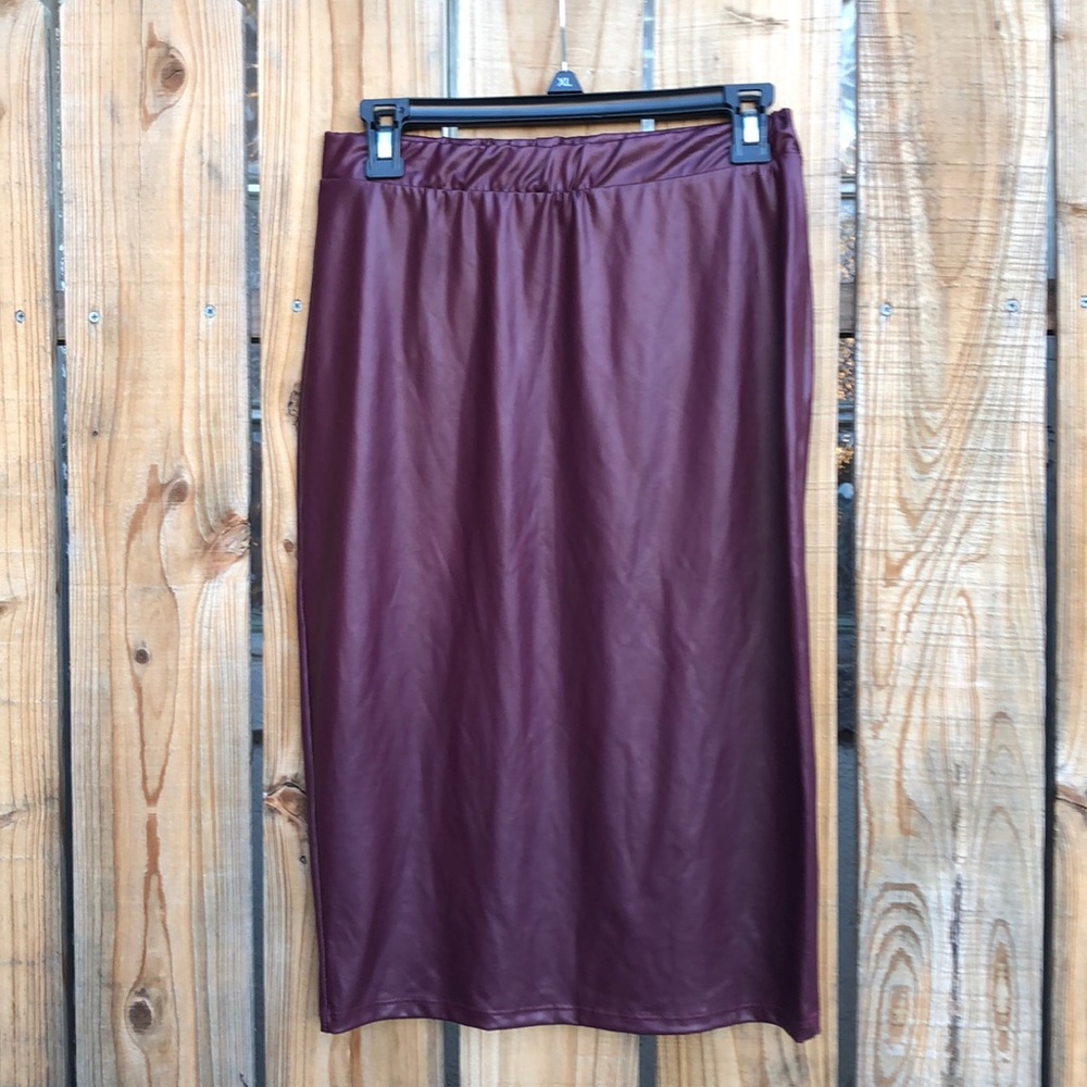 Pleather pencil skirt bodycon